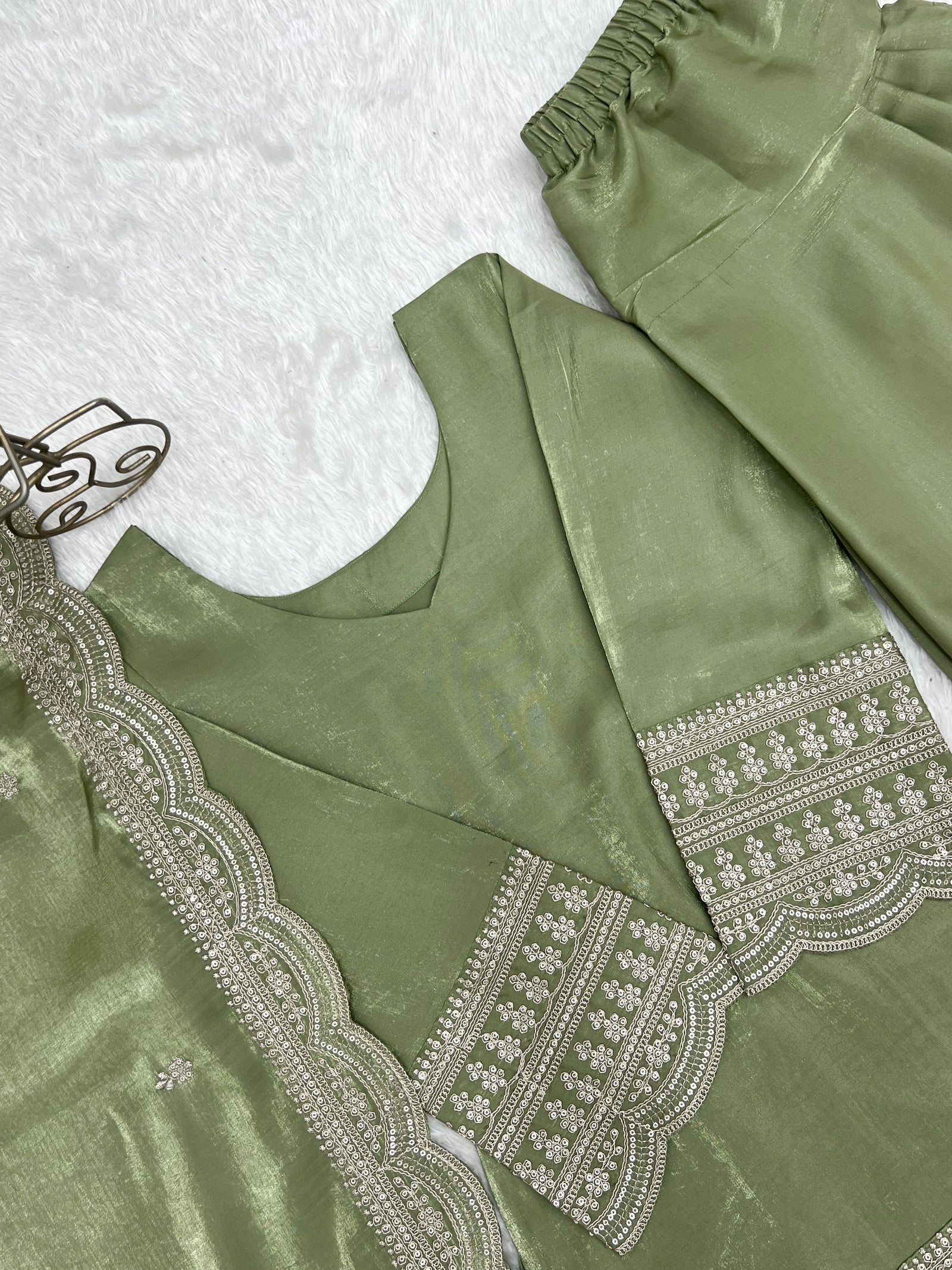 Pista Luxury Glass Farshi Shalwar suit ClothsVilla