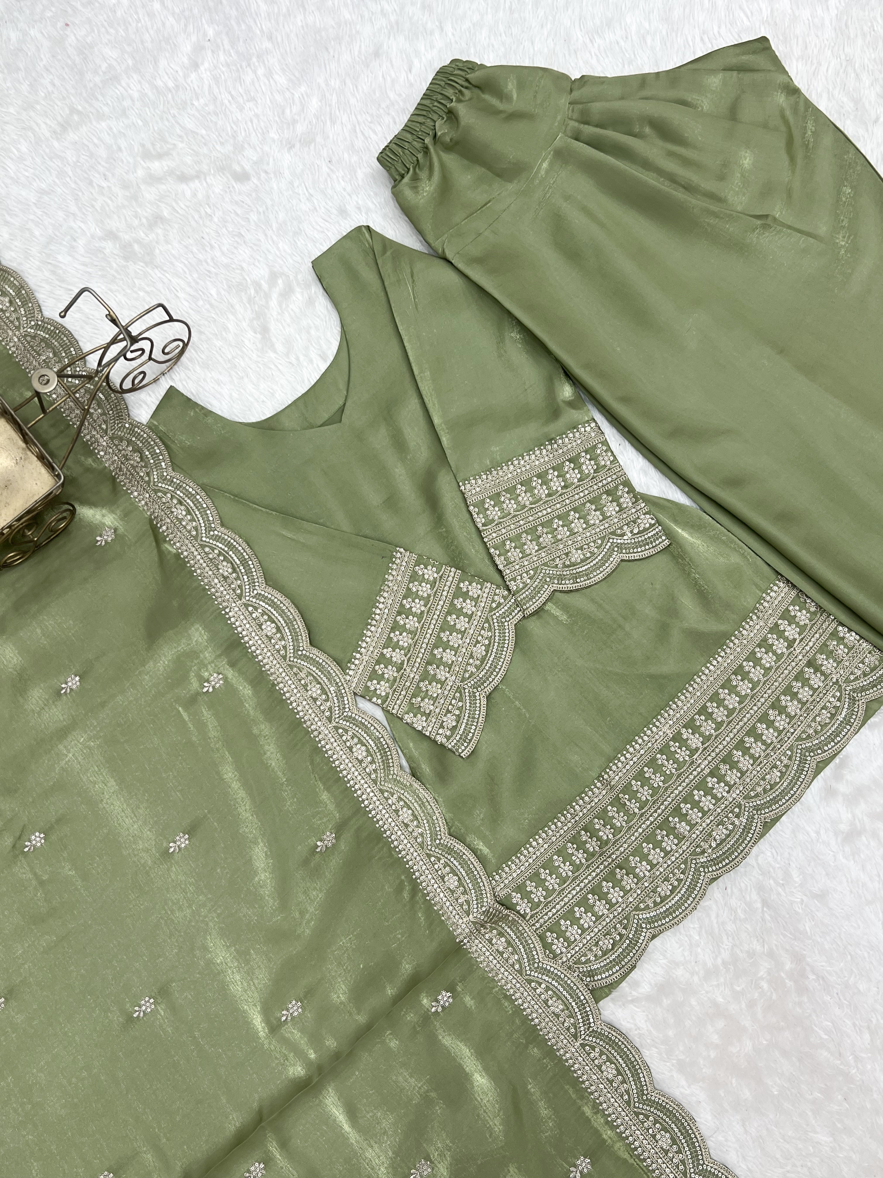 Pista Luxury Glass Farshi Shalwar suit ClothsVilla