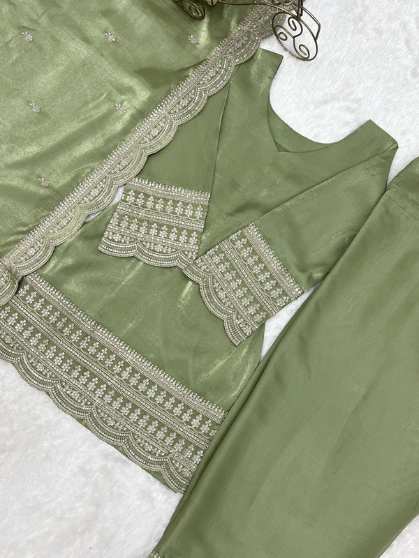 Pista Luxury Glass Farshi Shalwar suit ClothsVilla