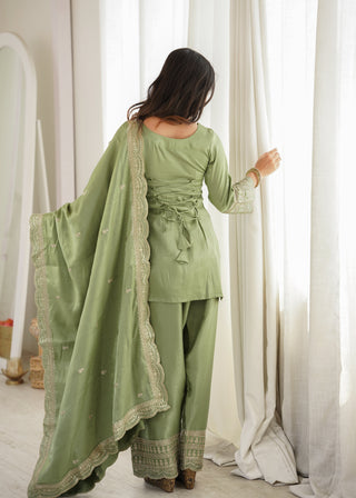 Pista Luxury Glass Farshi Shalwar suit ClothsVilla