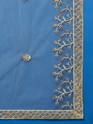 Pista Net Sequinse Work Semi-Stitched Lehenga & Unstitched Blouse, Dupatta ClothsVilla