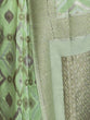 Load image into Gallery viewer, Pista Traditional Linen Banarasi Saree with Unstitched Blouse Piece ClothsVilla