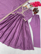 Load image into Gallery viewer, Plum Purple Premium Designer Party Wear Alia Cut Gown, Dupatta Set Clothsvilla