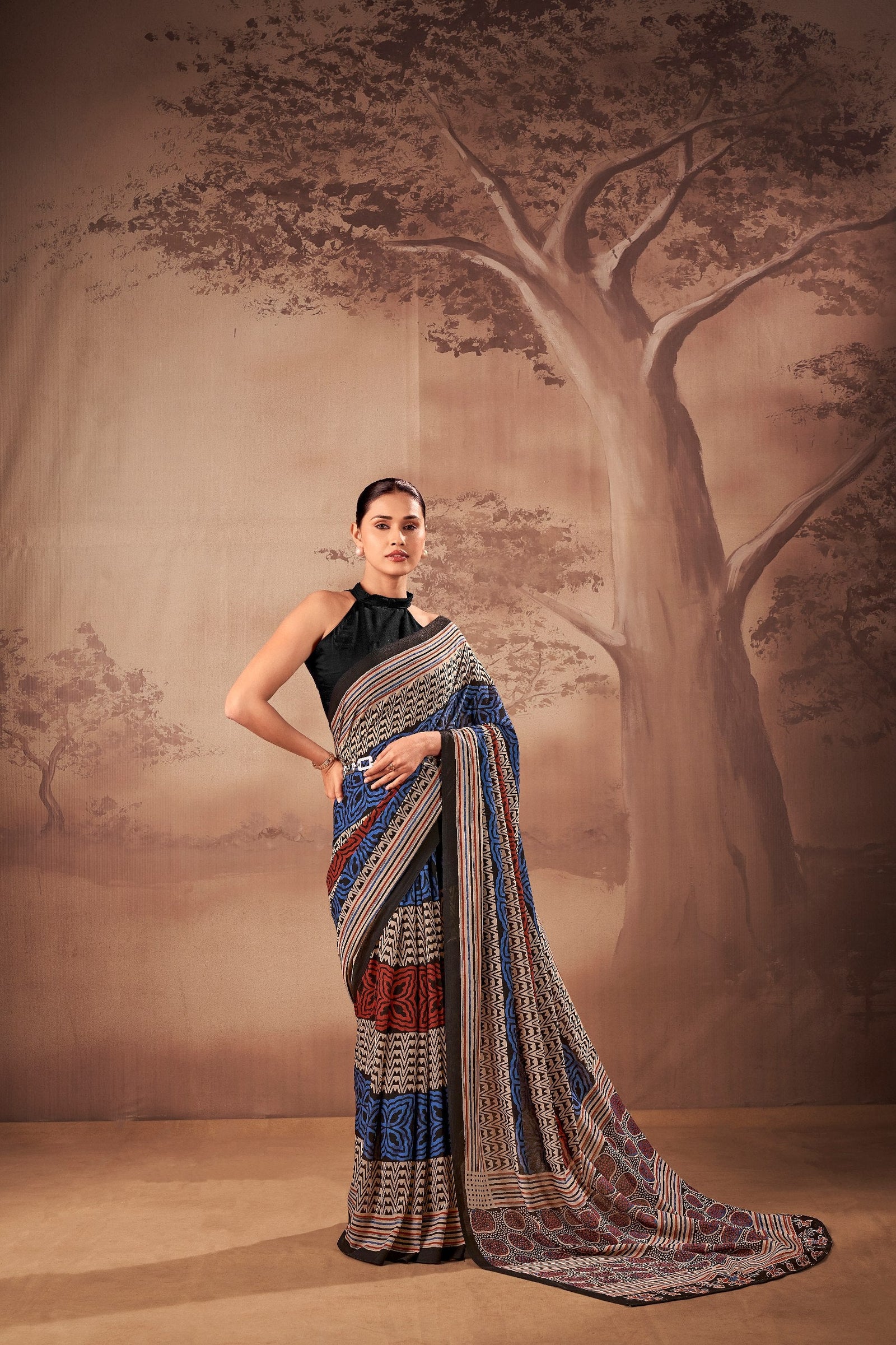 Poly Mal Cotton Printed Saree ClothsVilla