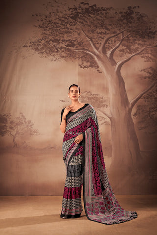 Poly Mal Cotton Printed Saree ClothsVilla