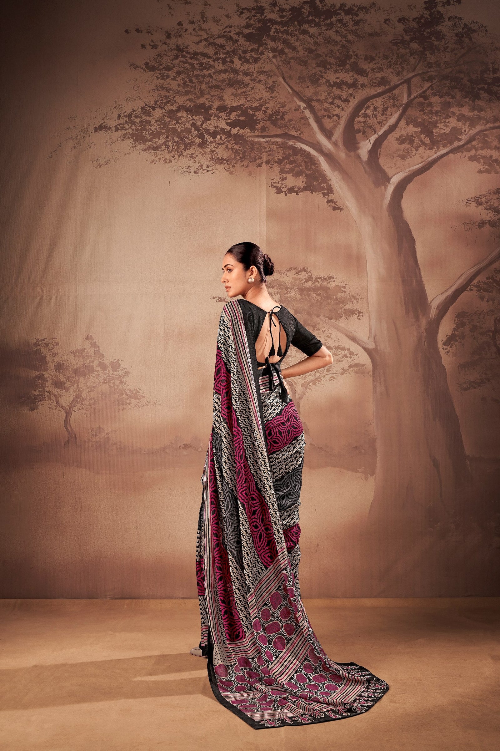 Poly Mal Cotton Printed Saree ClothsVilla
