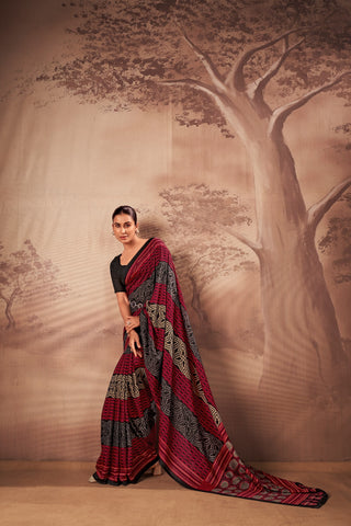 Poly Mal Cotton Printed Saree ClothsVilla