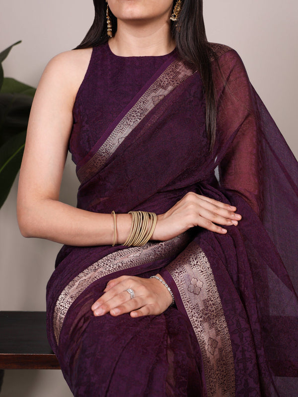 Poly Shimmer Zari Weaving Saree with Matching Unstitched Blouse Piece – Festive & Wedding Party Wear Saree for Women ClothsVilla.com
