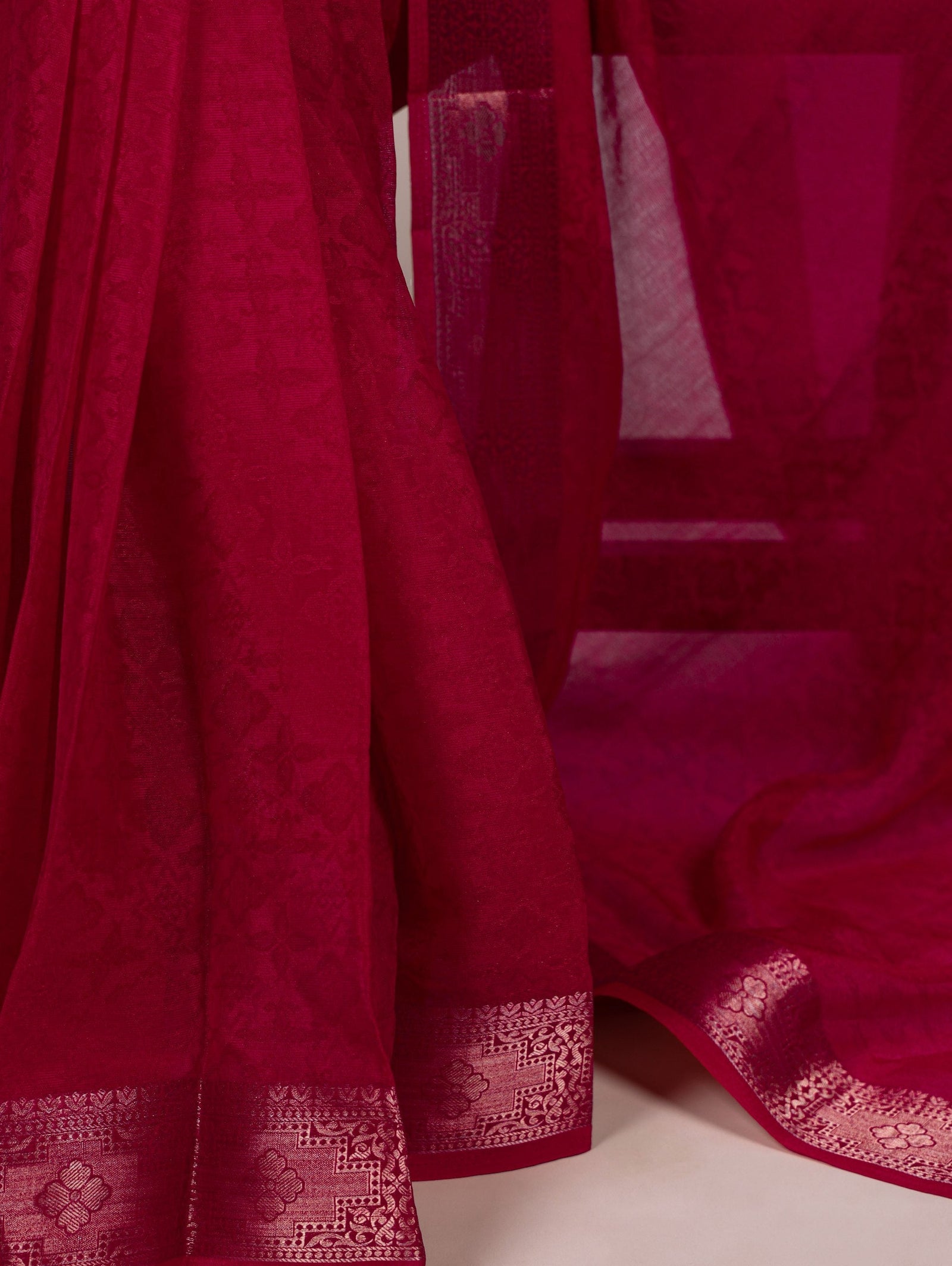 Poly Shimmer Zari Weaving Saree with Matching Unstitched Blouse Piece – Festive & Wedding Party Wear Saree for Women ClothsVilla.com