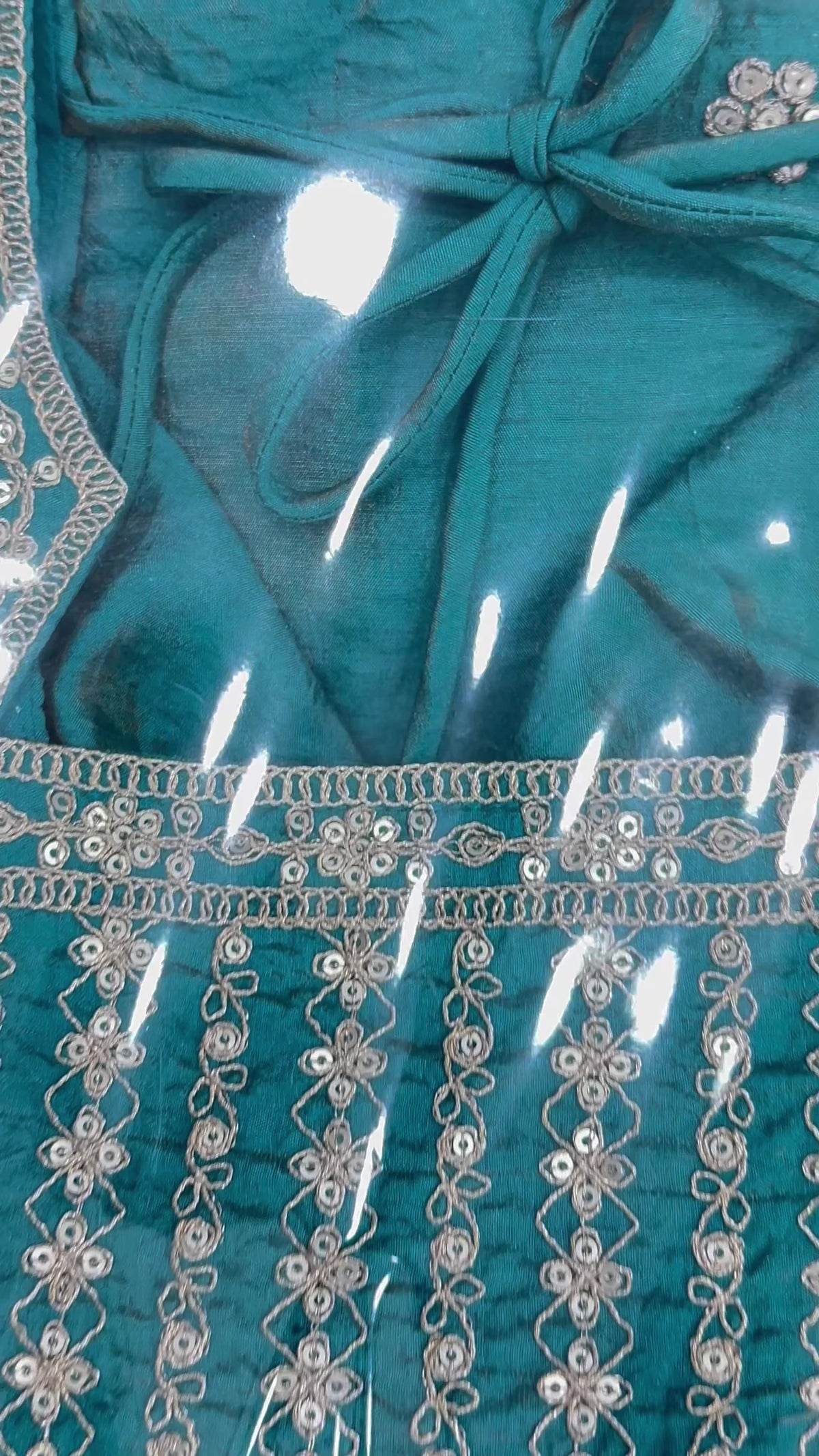 Sky Blue Silk Farshi Shalwar Suit