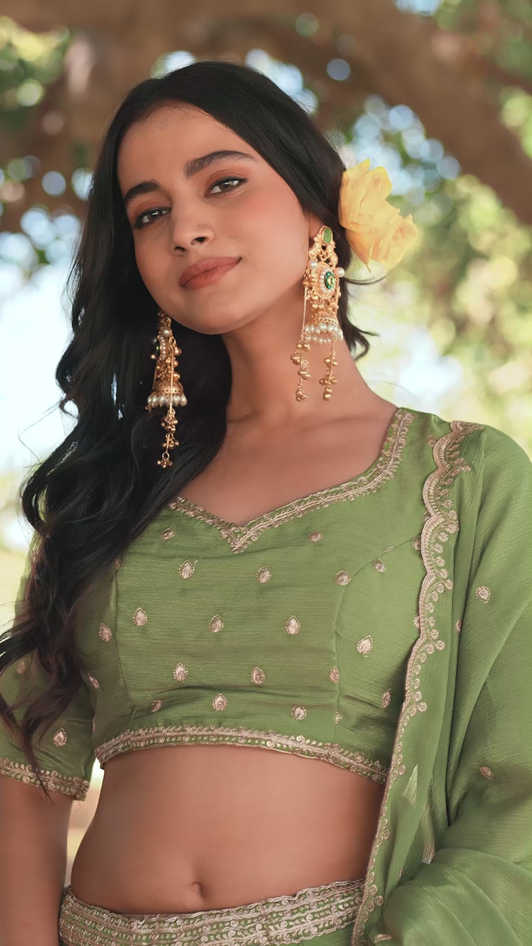 Pink Silk Embroidered Lehenga