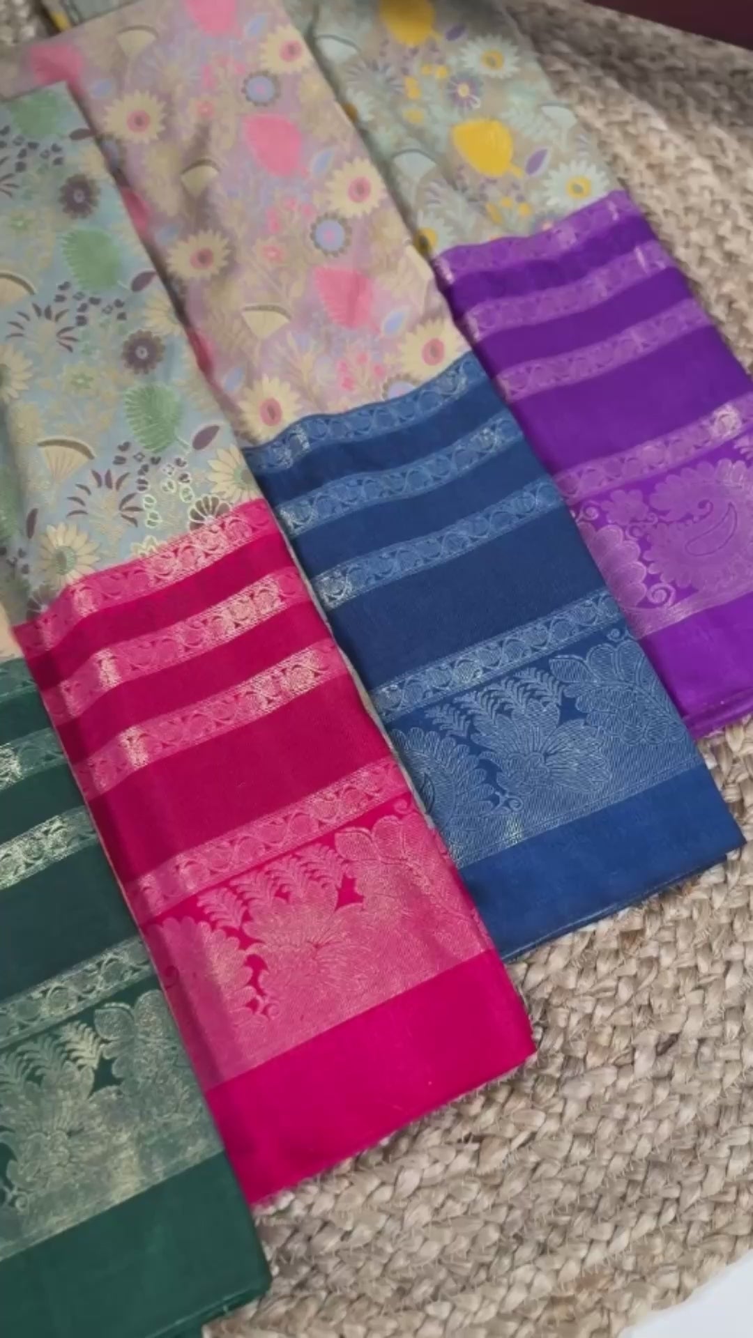 Tasar Silk Floral Printed Saree