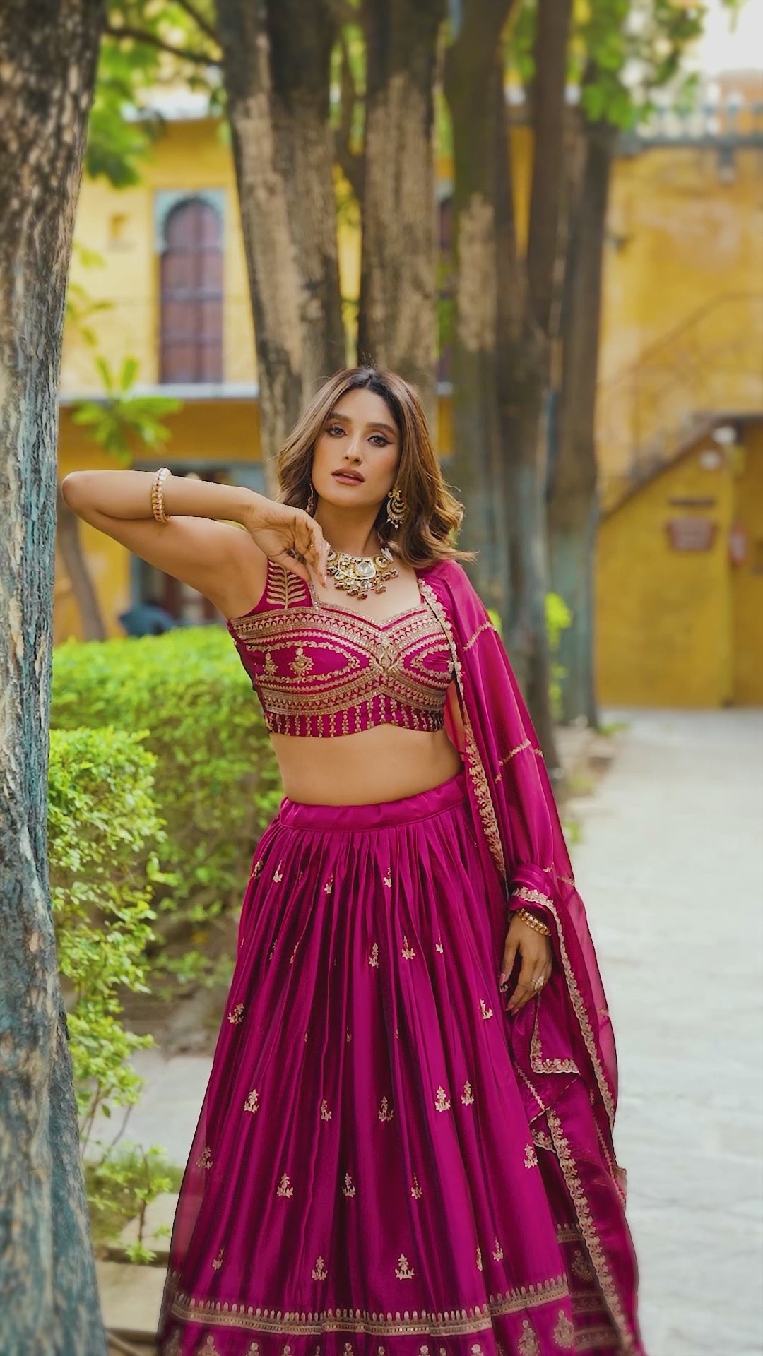 Meganta Sequins Embroidered Lehenga Set