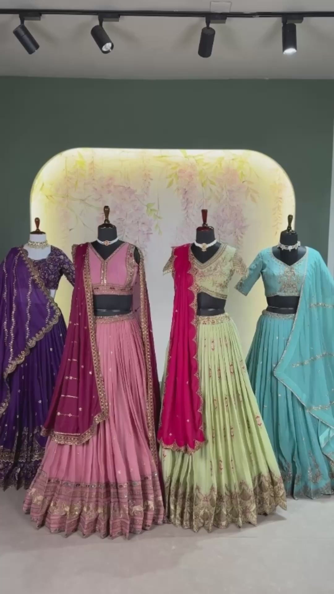 Sky Blue Georgette Embroidered Lehenga