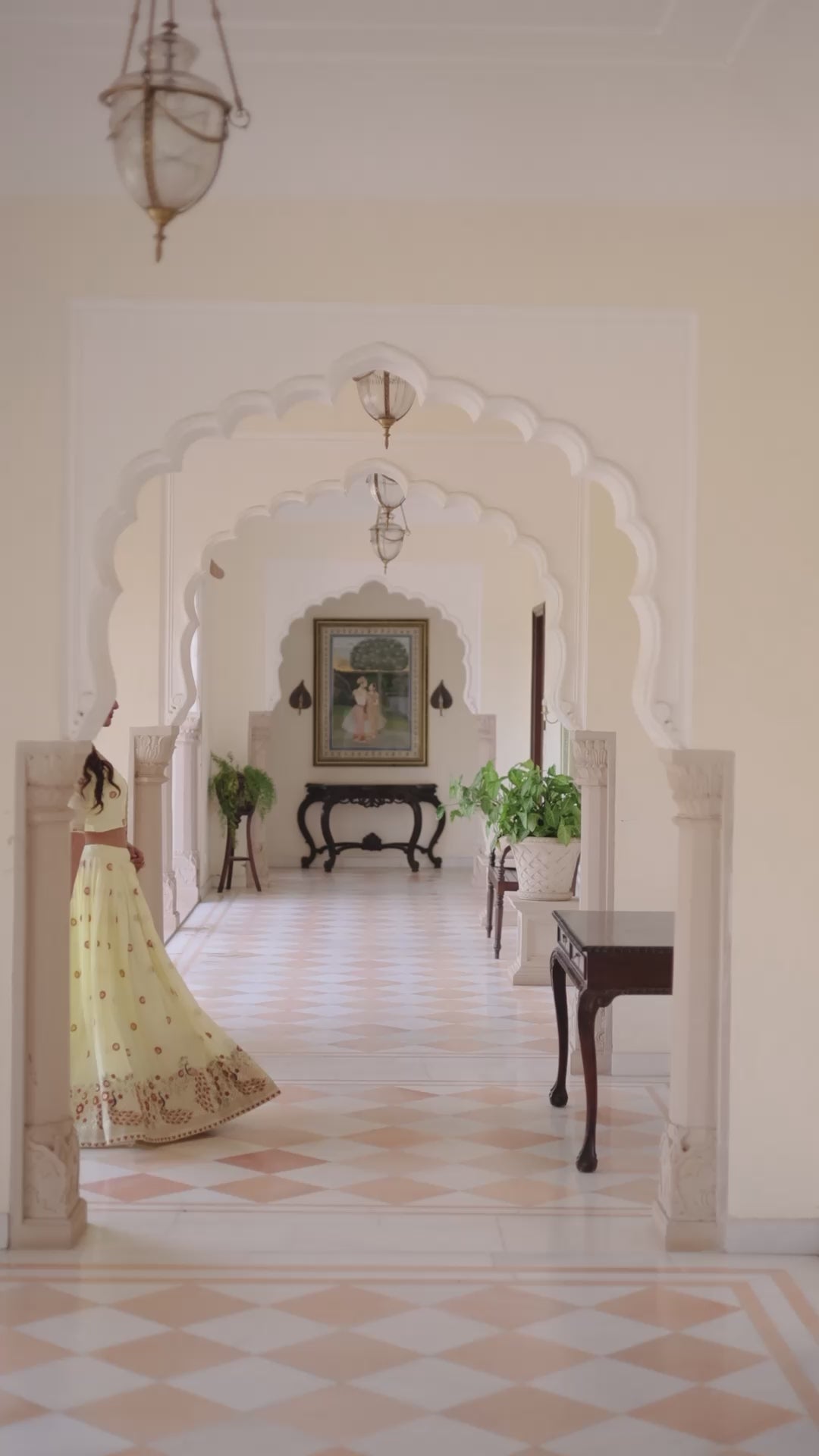 Yellow Vichitra Silk Lehenga with Dupatta