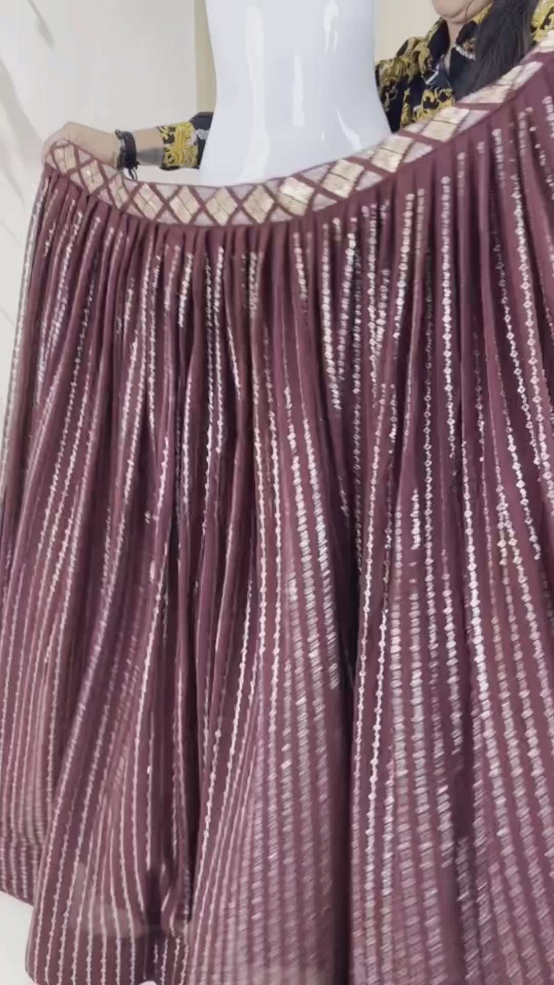 Maroon Embroidered Lehenga Set