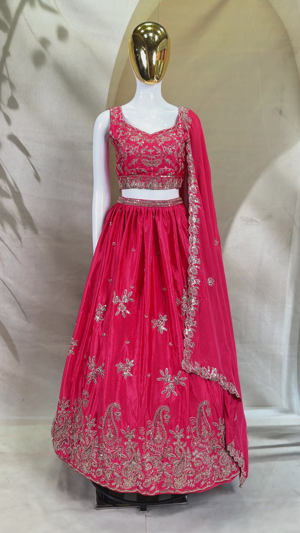 Pink Dori & Sequence Work Lehenga