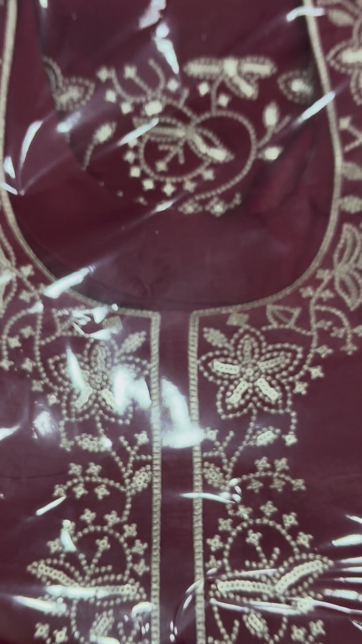 Maroon Roman Silk Farshi Shalwar Set