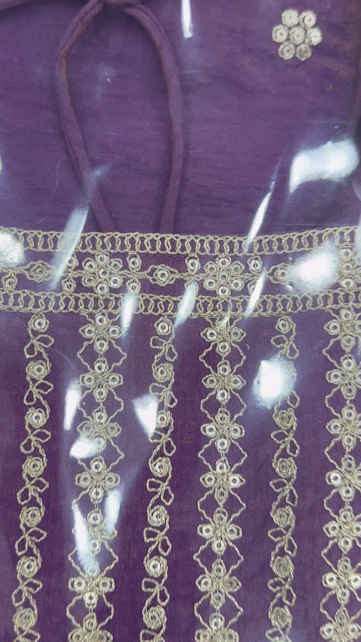 Purple Silk Farshi Shalwar Suit