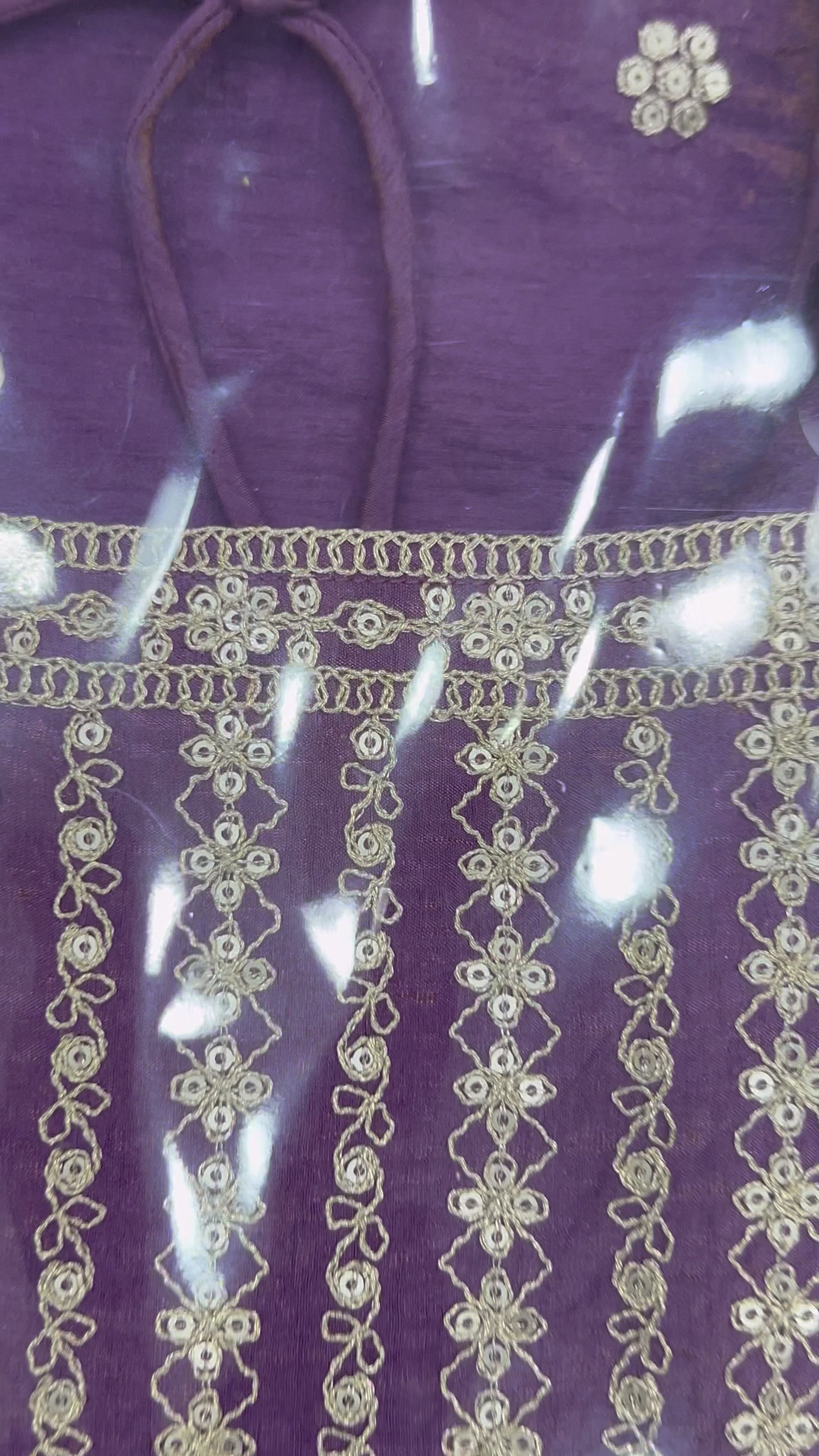 Purple Silk Farshi Shalwar Suit