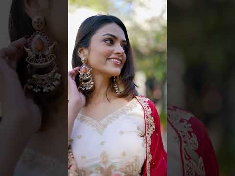 Off White Ethereal Vichitra Silk Bridesmaid Lehenga Set with Sequins & Thread Embroidery