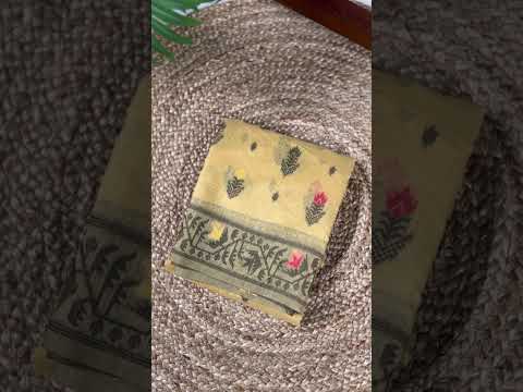 Yellow Elegant Poly Cotton Thread-Weaving Saree with Matching Unstitched Blouse – Lightweight Traditional Daily & Festive Wear