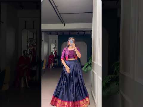 Green Regal Poly Cotton Zari Weaving Work Lehenga Set – Stitched 5-Meter Flair Lehenga with Matching Blouse & Koti