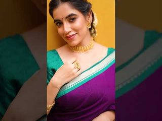 Mustard Polyester Viscose Chanderi Saree with Kalamkari Print & Zari Weaving
