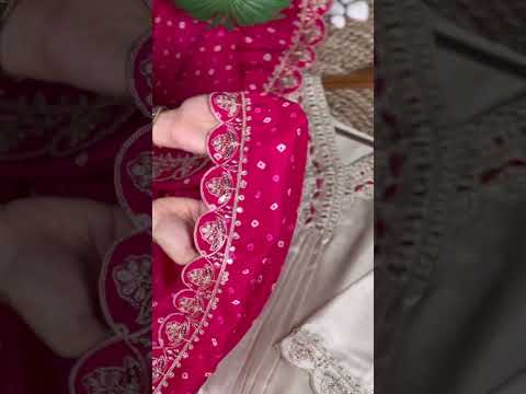 White Moonga Silk Embroidered Co-ord Set with Tasar Silk Badhej Dupatta