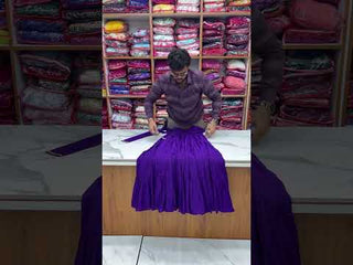 Purple Elegant Festive Pure Romansilk Chanderi Anarkali Suit with Banarasi Dupatta