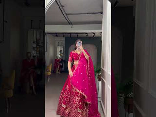Rani Pink Natural Silk Lehenga | Where Elegance Meets Royal Bridal Grace