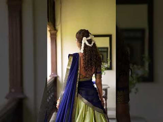 Pista Kanchipuram Lehenga Choli – Heritage Redefined with Regal Zari Weaving
