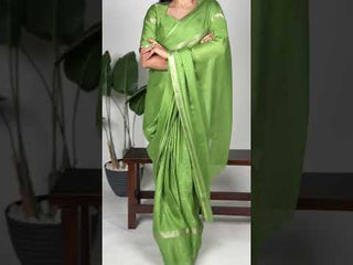 Lavender Designer Crepe Weaving Saree with Matching Unstitched Crepe Blouse – Elegant Traditional Wear
