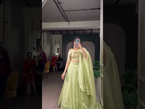 Pista Allen Crush Stitched Lehenga Choli Set with Sequins & Beads Work Blouse and Designer Lace Dupatta – Ready to Wear