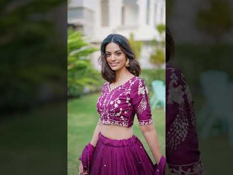 Wine Sequin Embroidered Vichitra Silk Lehenga Choli Set