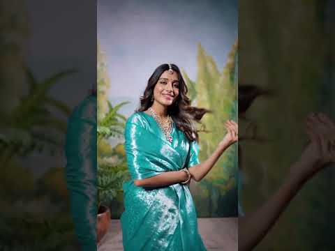 Firozi Timeless Kanjivaram Saree with Exquisite Zari Weaving