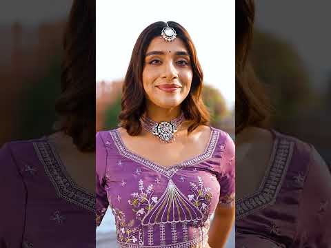 Lavender Chocolate Crush Sequins & Thread Embroidered Lehenga Choli Set with 4-Meter Flair & Matching Dupatta
