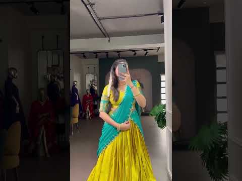 Parrot Green Traditional Poly Cotton Lehenga with Zari Weaving Work & Georgette Embroidered Dupatta – Stitched Lehenga with Unstitched Blouse