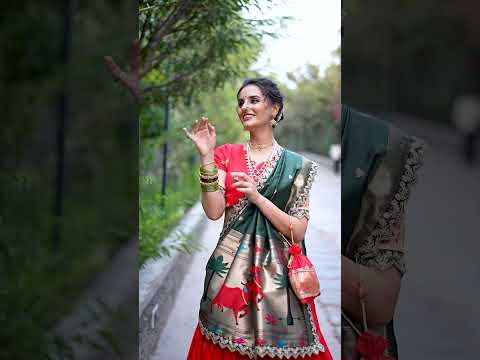 Pink Paithani Jacquard Silk Lehenga Set with Zari Weaving, Embroidery & Scallop