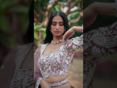Rose Gold Pure Satin Sequins embroidery Semi-Stitched Lehenga choli & Dupatta