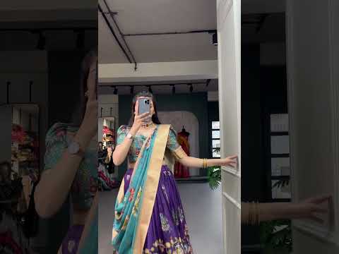 Enchanting Yellow Dola Silk Lehenga Choli with Kalamkari Print
