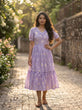 Load image into Gallery viewer, Print Anarkali Kurti with Puff Sleeves ClothsVilla