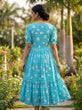 Load image into Gallery viewer, Print Anarkali Kurti with Puff Sleeves ClothsVilla