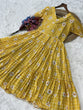 Load image into Gallery viewer, Print Anarkali Kurti with Puff Sleeves ClothsVilla