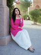 Load image into Gallery viewer, Print Kurti with Linen Cotton Farsi Pant Set ClothsVilla