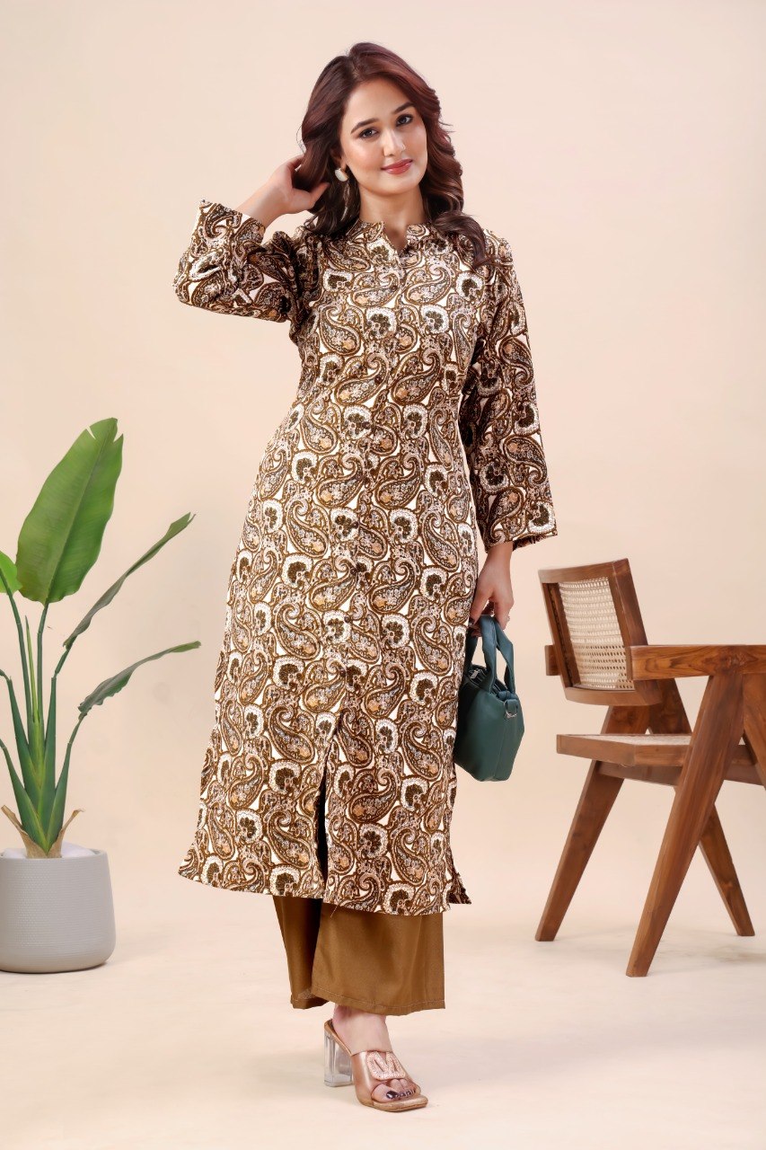 Printed Cotton Kurta Pant Set ClothsVilla