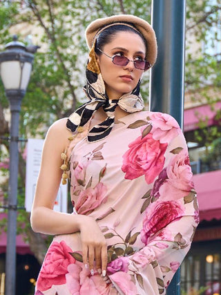 printed Elegant Crepe Silk Saree with Digital Print – Party & Traditional Wear ClothsVilla