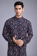 Load image into Gallery viewer, Exclusive Printed Navy Blue Kurta for Mens Wear Collection Clothsvilla