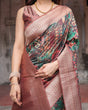 Load image into Gallery viewer, Multicolor Geometric Print Banarasi Silk Saree with Copper Zari Border BANARASI PRINTED