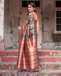 Load image into Gallery viewer, Multicolor Geometric Print Banarasi Silk Saree with Copper Zari Border BANARASI PRINTED